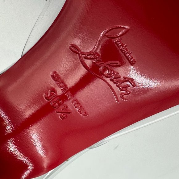 Christian Louboutin DEGRAMULE STRASS 85 Crystal Mules Sandals Heels Shoes - Picture 15 of 15